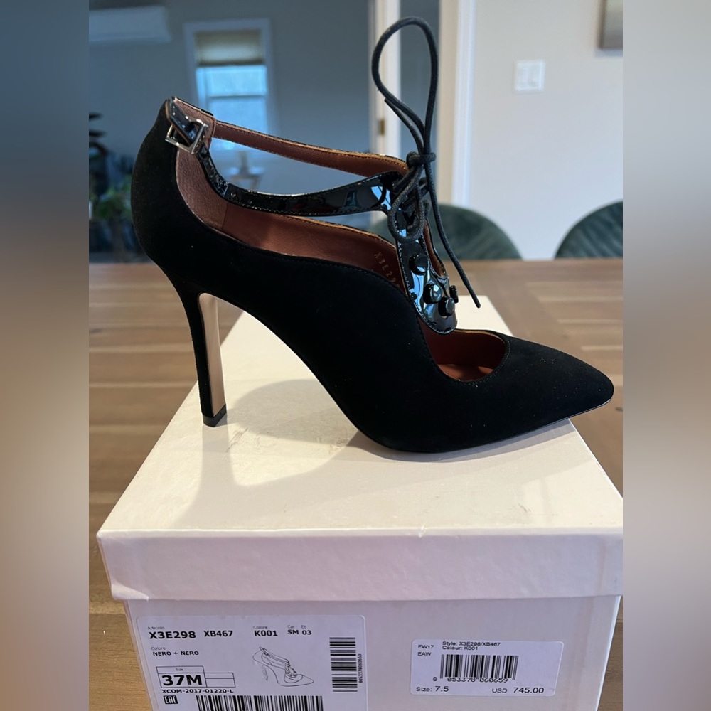 Emporio Armani Women’s Black Suede Pumps